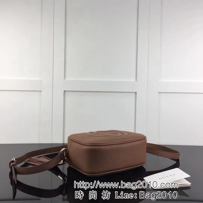 GUCCI古馳頂級原單 專櫃品質 實物實拍 杏棕 308364 單肩斜挎包 HY1001